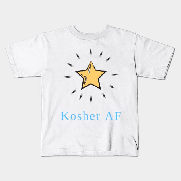 Kosher AF Funny Jewish Themed Kids T-Shirt by GreenbergIntegrity